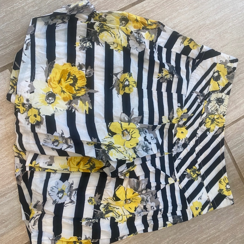 Yellow and Black Flower Skirt